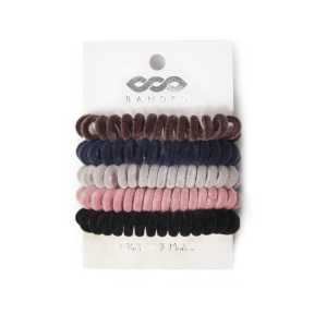 BANDED   Hair Cords -Kennebunk Sueded 3 x 5pk