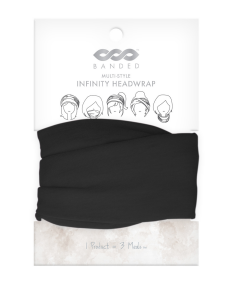 BANDED   Headwrap - Black Infinity 3 x 1ea