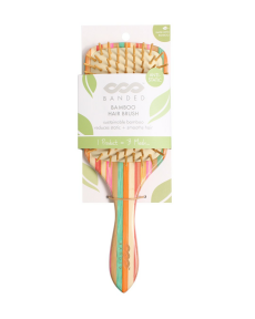 BANDED   Striped Bamboo Hair Brush 3 x 1ea