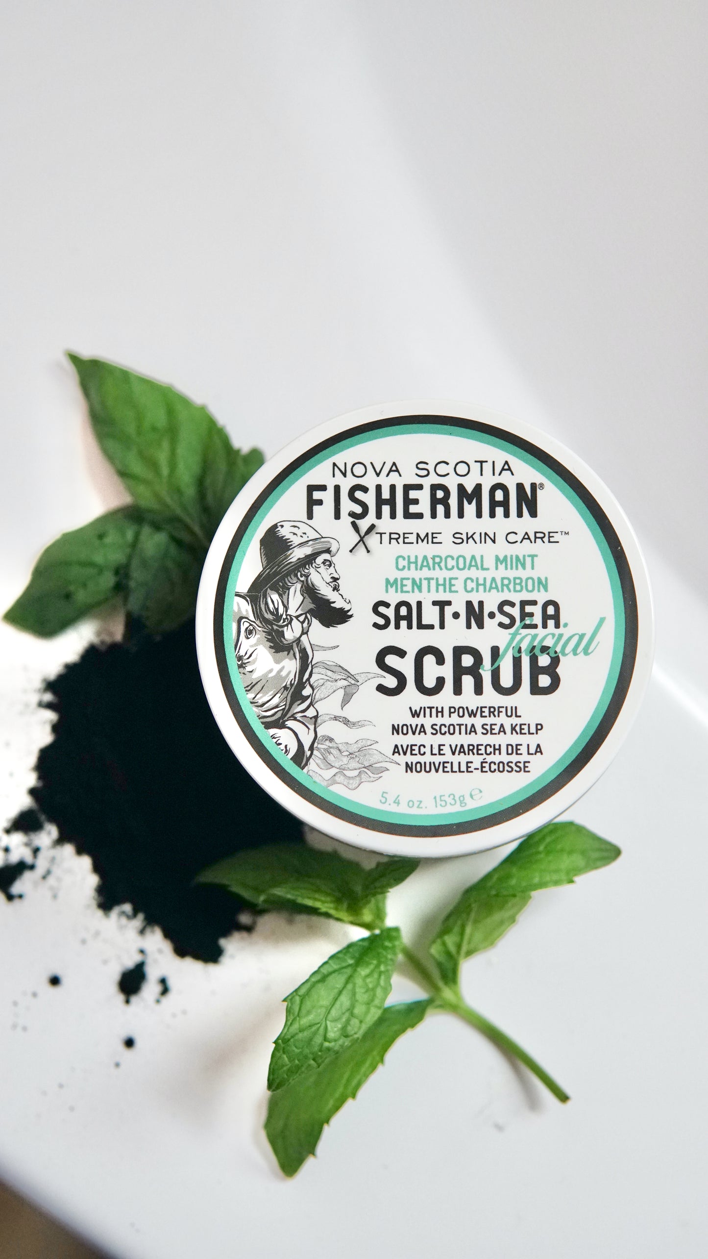 Nova Scotia Fisherman   Charcoal & Mint Facial Scrub 153g
