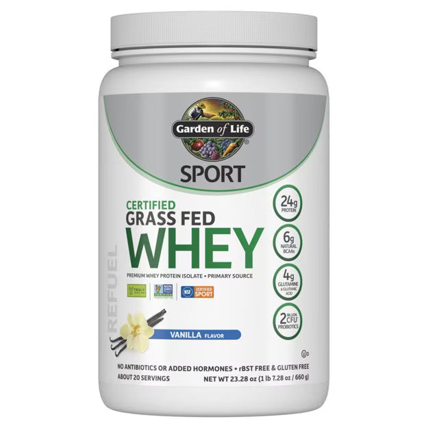 Garden of Life - SPORT Certified Grass Fed Whey Vanilla - 640 g