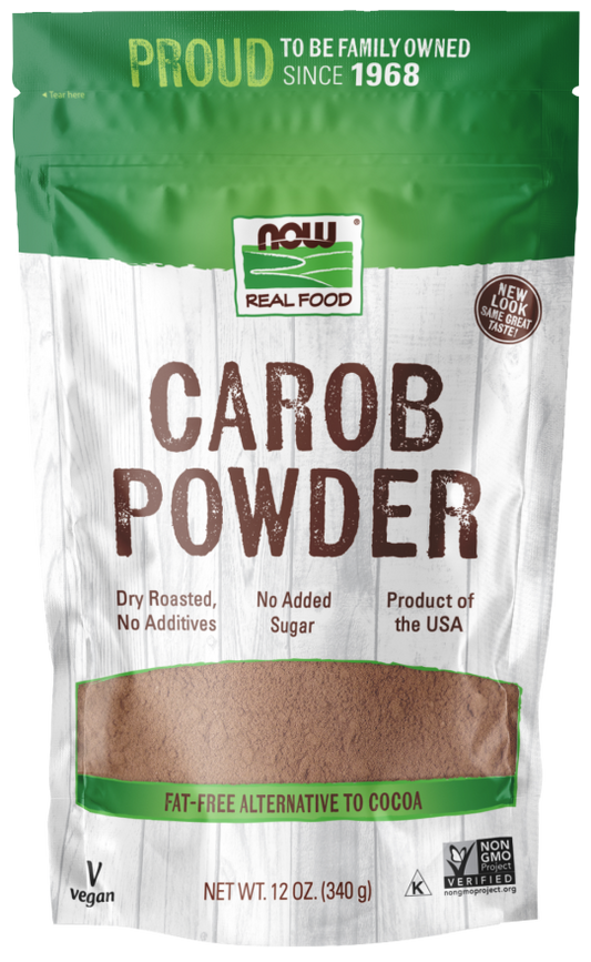 NOW    Carob Powder, Roasted, Pure 340g