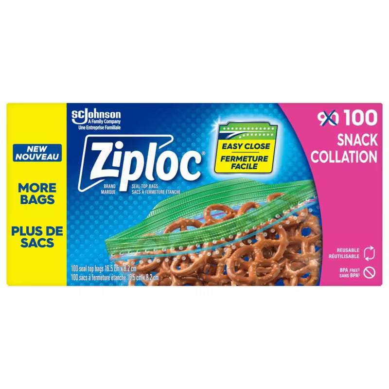 ZIPLOC SNACK BAG 90