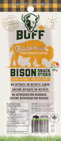 BUFF   Bison Snack Stick - Bacon Burger 12 x 125g