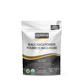 Rootalive Inc.   Organic Gelatinized Black Maca Pwd 454g