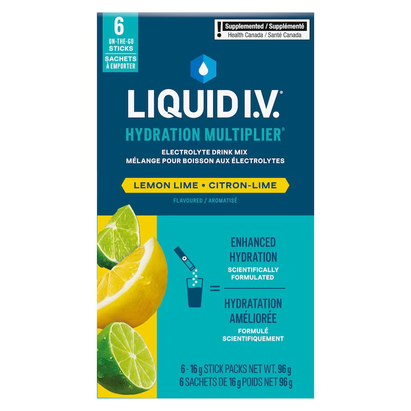 LIQUID IV ELECTROLYTE DRINK MIX LEMON LIME 96G POWDER