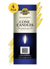 Dutchman's Gold Inc.   Beeswax, Cone Candle 4pack 4pk