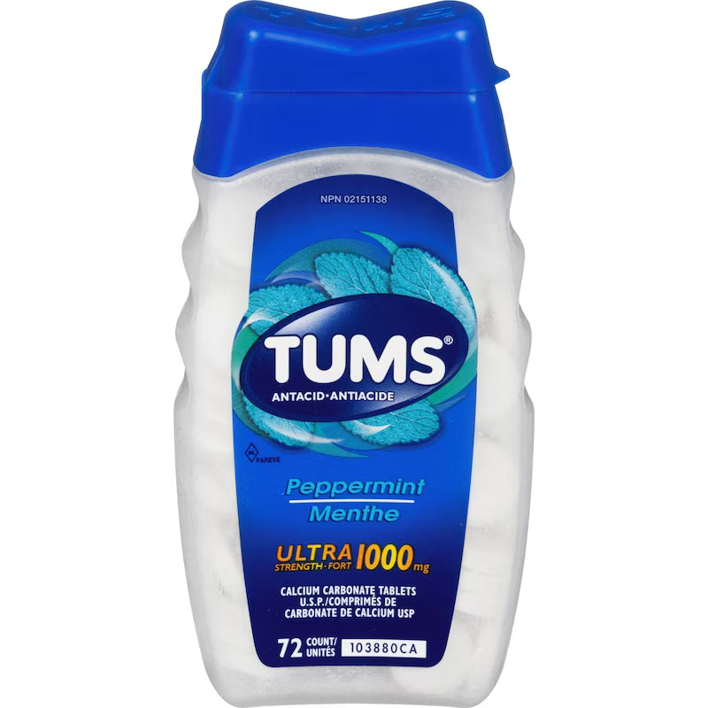TUMS ULTRA PEPPERMINT TB 1000MG 72