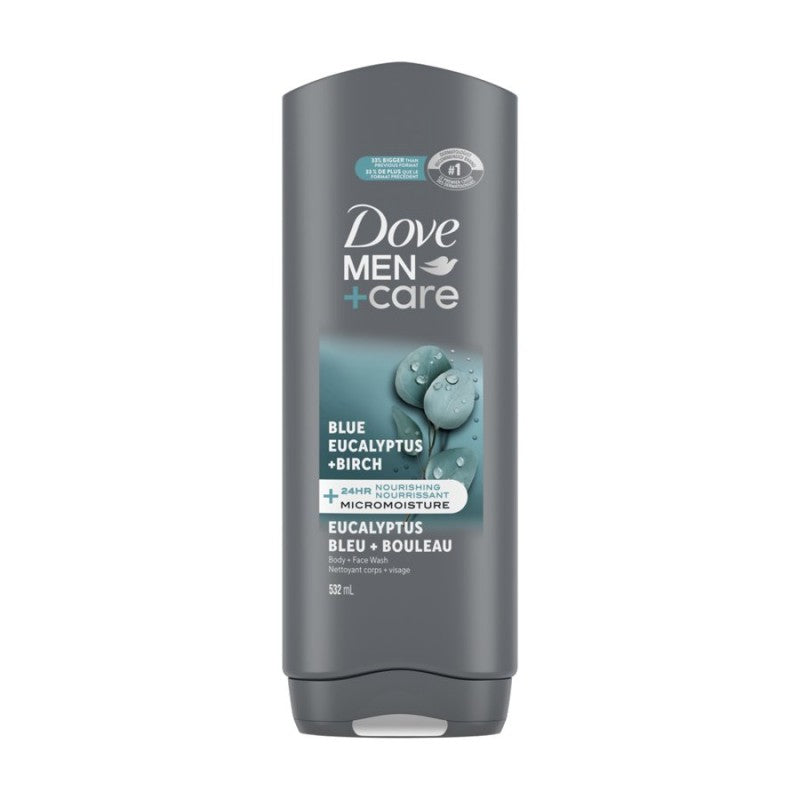 DOVE MEN CARE BODY+FACE WASH BLUE EUCALYPTUS 532ML