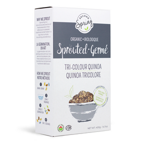 Second Spring Sprouted Foods   Sprouted Tri-Colour Quinoa 6 x 400g