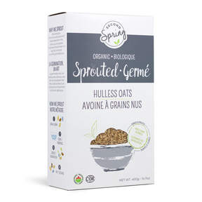 Second Spring Sprouted Foods   Sprouted Hulless Oats 6 x 400g