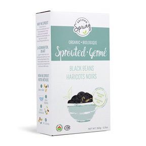 Second Spring Sprouted Foods   Sprouted Black Beans 6 x 350g