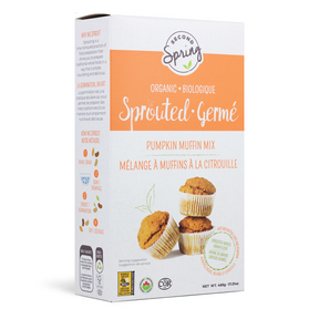 Second Spring Sprouted Foods   Sprouted Wheat Pumpkin Muffin Mix 6 x 488g