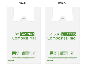 Sequence Health Ltd.   Compostable Shopping Bag - Size M 1000 x 1bg