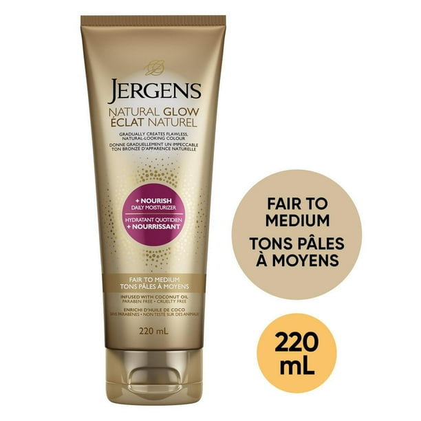JERGENS LOT NATURAL GLOW FAIR TO MD TAN SKIN 220ML