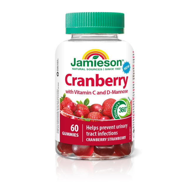 Jamieson    JMS Cranberry with VitC & D-Mannose Gummies    60Gummies
