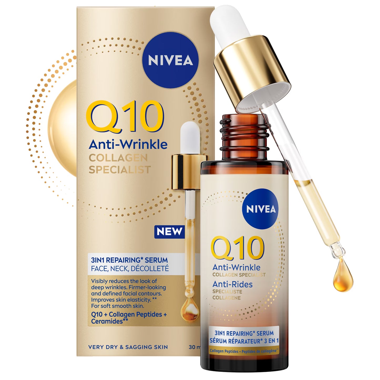 NIVEA SERUM Q10 COLLAGEN ANTI-WRINKLE REPAIR 30ML