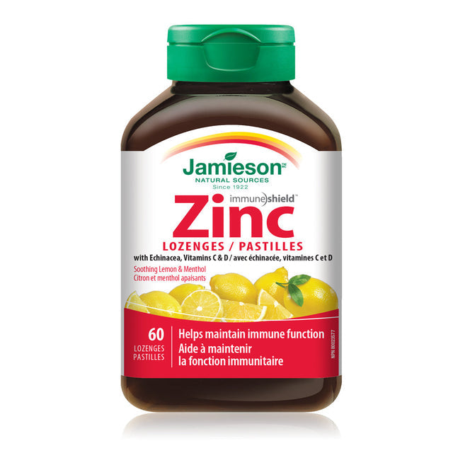 Jamieson    JMS Zinc Lozenges w Vit. C+D - Lemon    Lemon