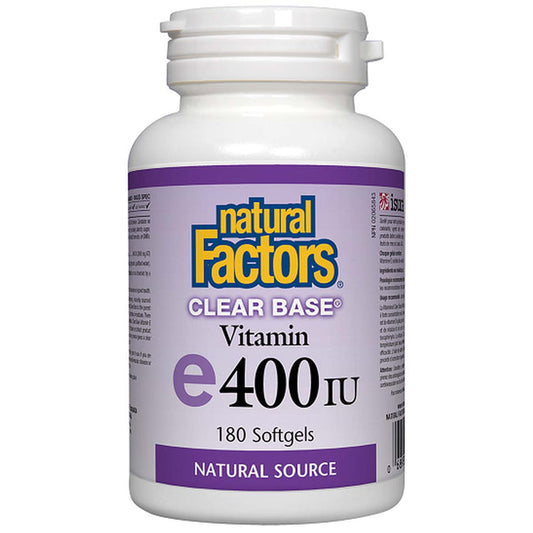 Natural Factors - Clear Base® Vitamin E 400 IU - 180 sgels