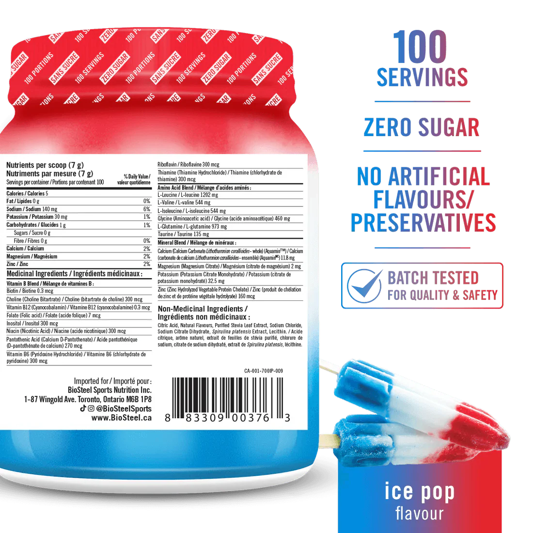 Biosteel -  Hydration Mix - 700g Ice Pop