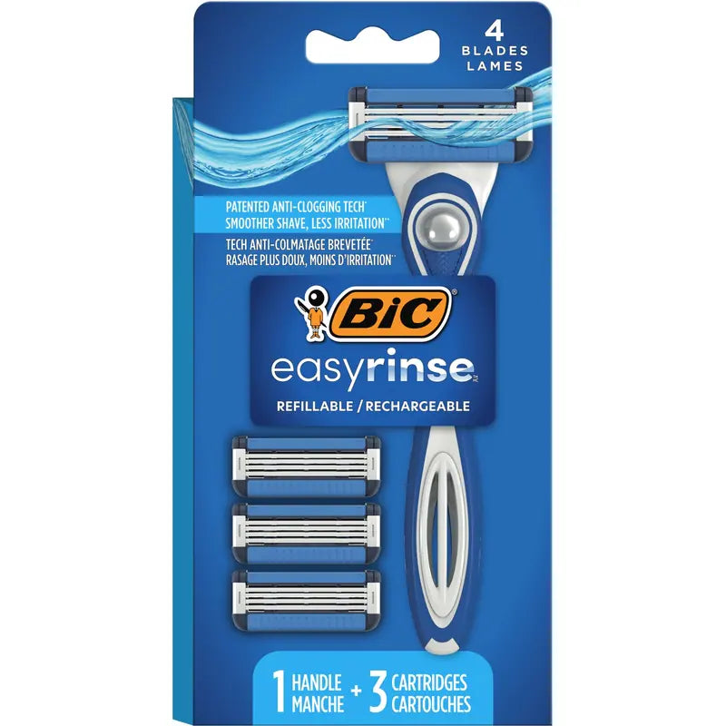 BIC EASY RINSE HYBRID RAZORS DISPOSABLE MEN 3