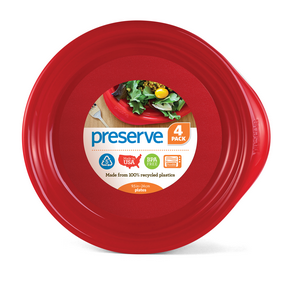 Preserve by Recycline   Everyday Plates - Pepper Red 4ct