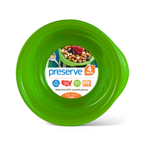 Preserve by Recycline   Everyday Bowl - Apple Green 16oz 4pk
