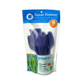 Preserve by Recycline   Preserve Cutlery- Midnight Blue 24pc
