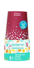 Preserve by Recycline   Compostables Hot Cups 8ct Red 8ct