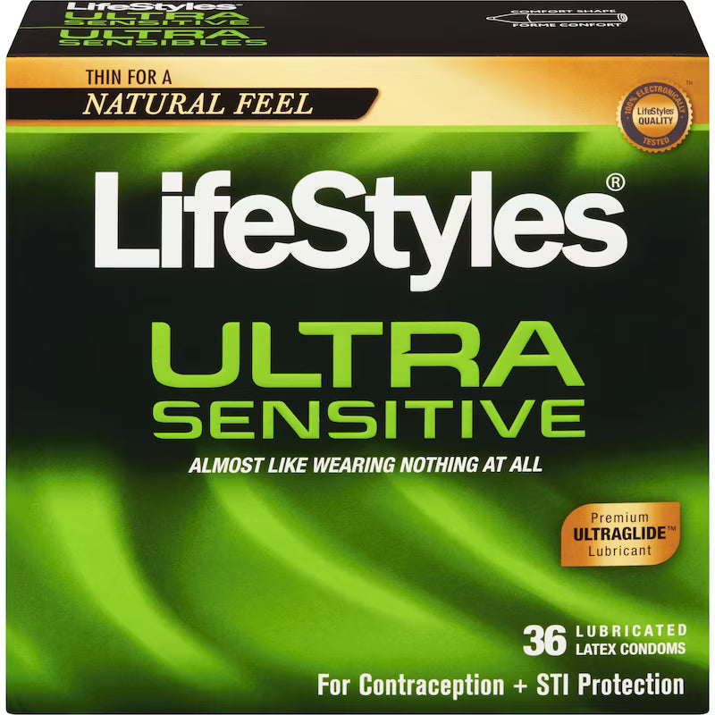 LIFESTYLES CONDOM ULTRA SENSITIVE ECONOMIC 36