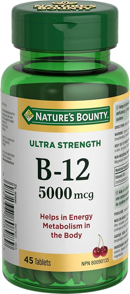 NATURE'S BOUNTY ULTRA STRENGTH VIT B-12 5000MCG 45 TABLET