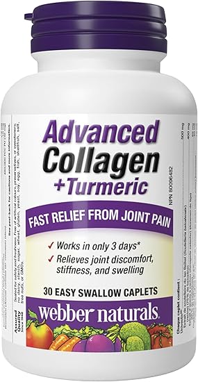 Webber Naturals - Advanced Collagen + Turmeric - 30 Easy-Swallow
Caplets