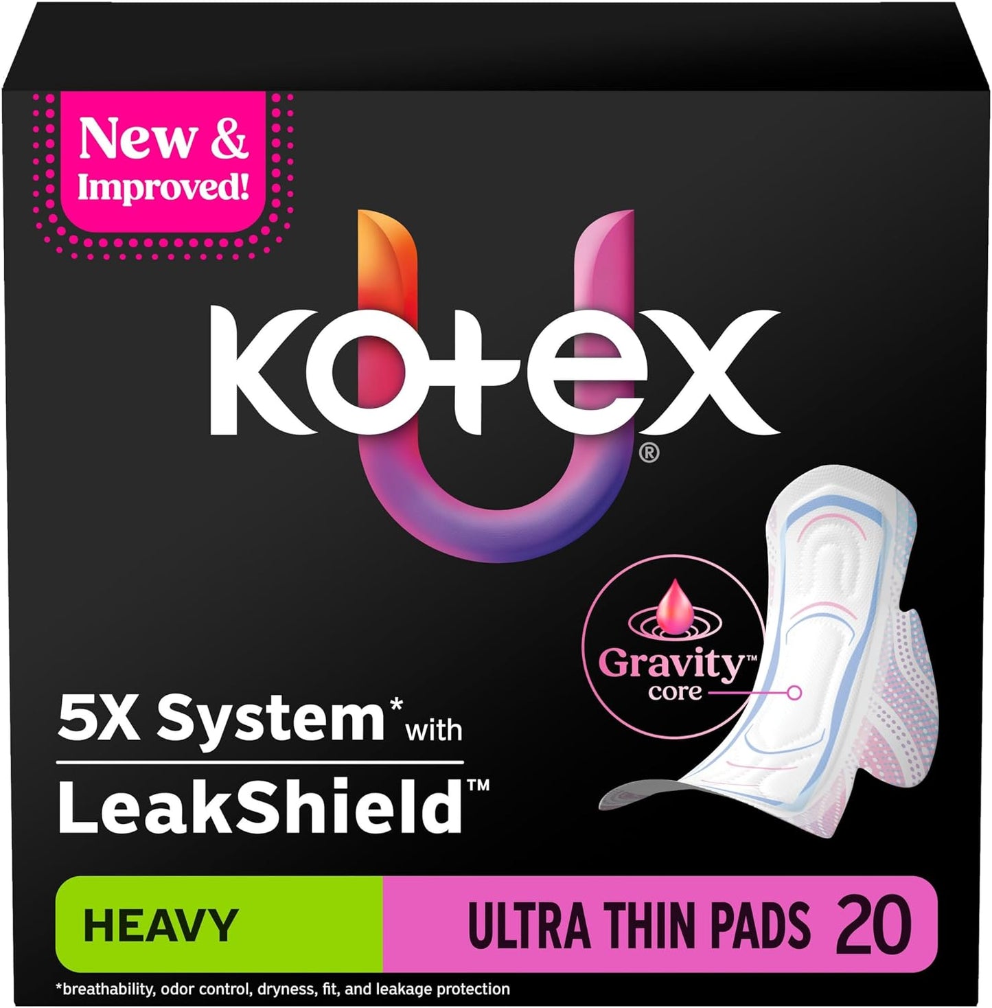 KOTEX PREM ULT HVY WNG PAD 20 pack of 6