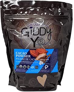 GIDDY-YO   Cacao Powder - Organic Fairly Traded Peruvian Criollo   1 lb /454 g