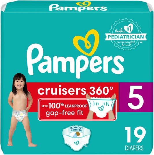 PAMPERS CRUISERS 360 JB SIZE 5 19 pack of 4
