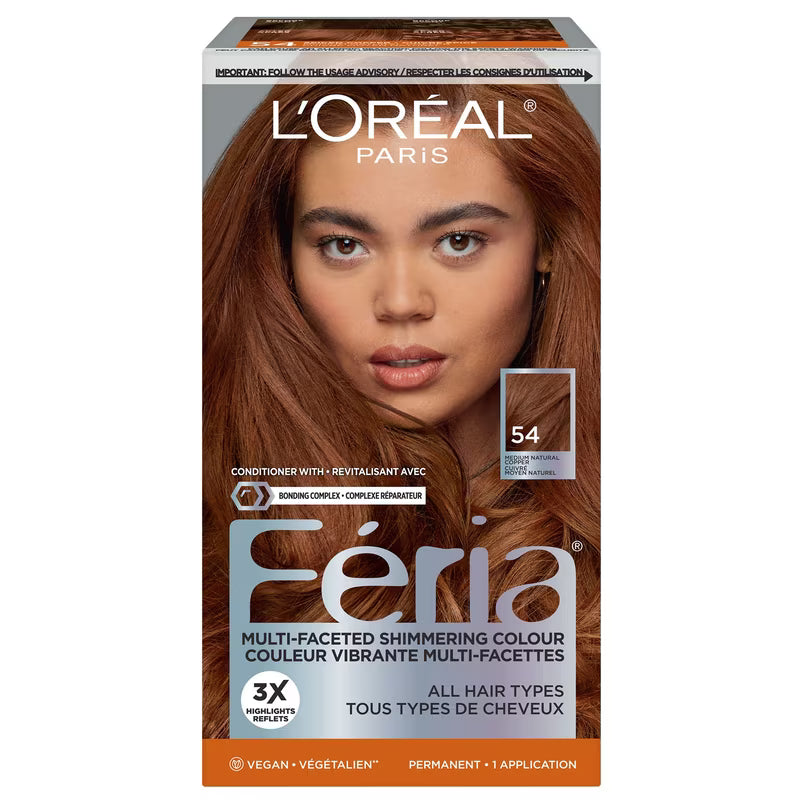 FERIA PERMANENT COLOR MED NATURAL COPPER 54