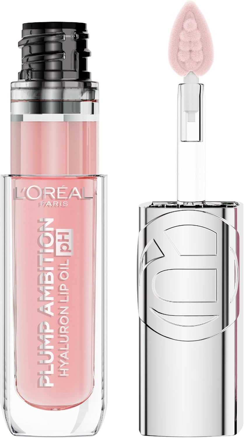 L'OREAL PLUMP AMBITION HYALURON LIP OIL PH ROSE pack of 2
