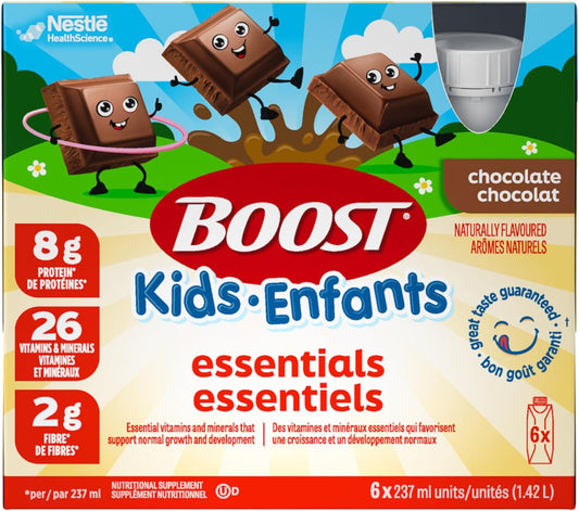 BOOST ESSENTIALS KIDS CHOCOLATE 6X237ML pack of 4