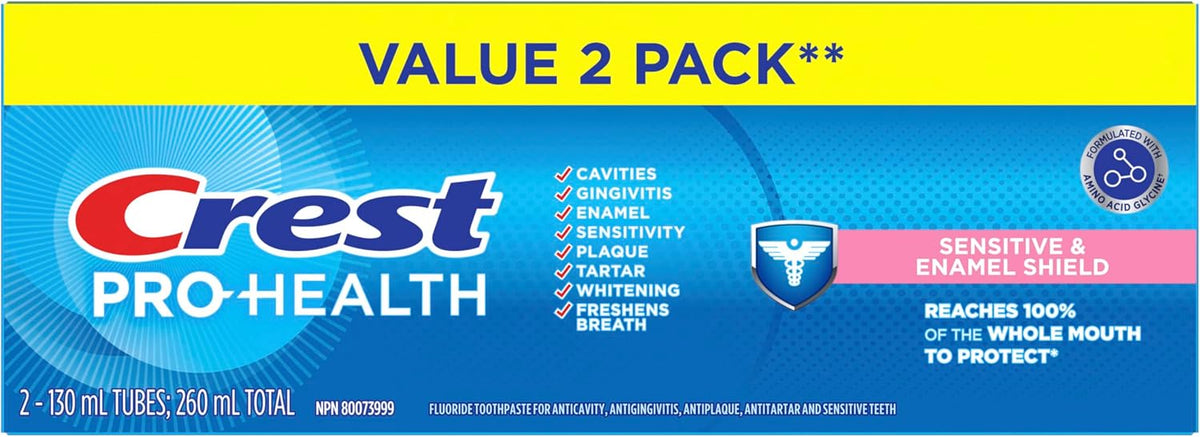 CREST PRO-HEALTH TOOTHPASTE DOUBLE PK 2X130ML TOOTHPASTE