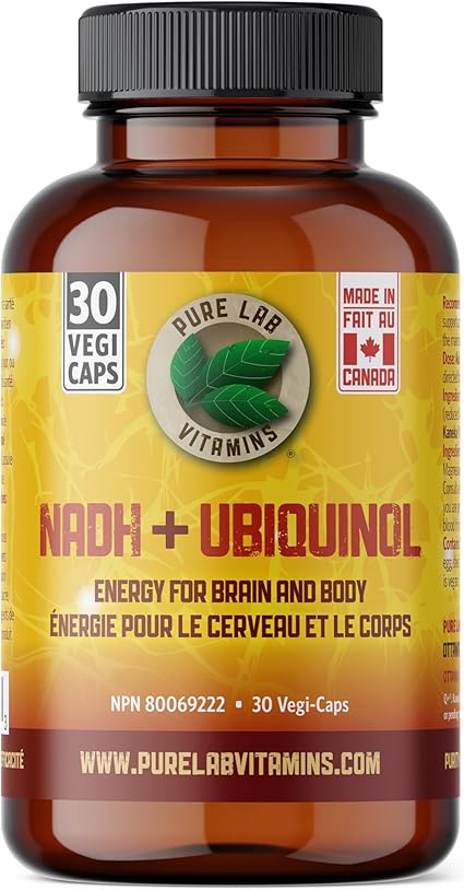 Pure Lab Vitamins   NADH 10mg + Ubiquinol 40mg - 30 vegi caps