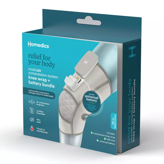 HOMEDICS MODULAR KNEE WRAP & BATTERY COMBO