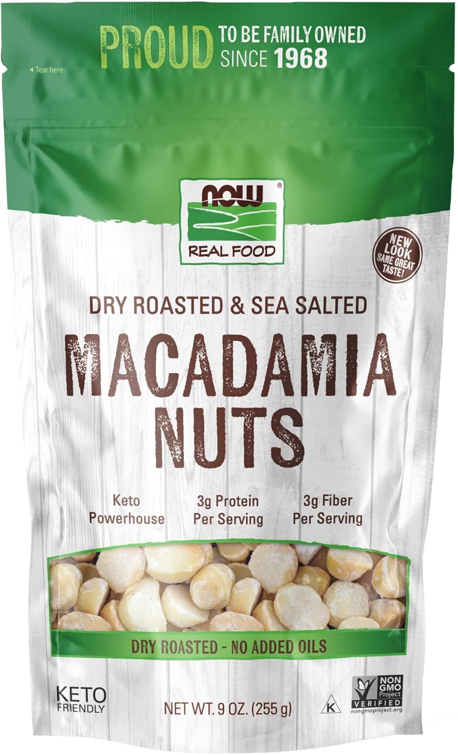 NOW    Macadamia Nuts, Roasted & Salted 255g