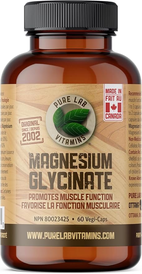 Pure Lab Vitamins Magnesium Glycinate 165mg - 60 vegi caps