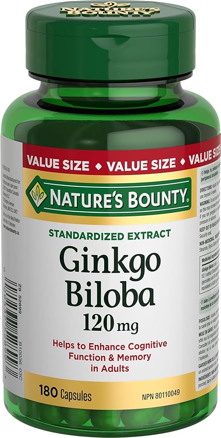 NATURE'S BOUNTY GINKO BILOBA 120MG CP180 CAPSULE