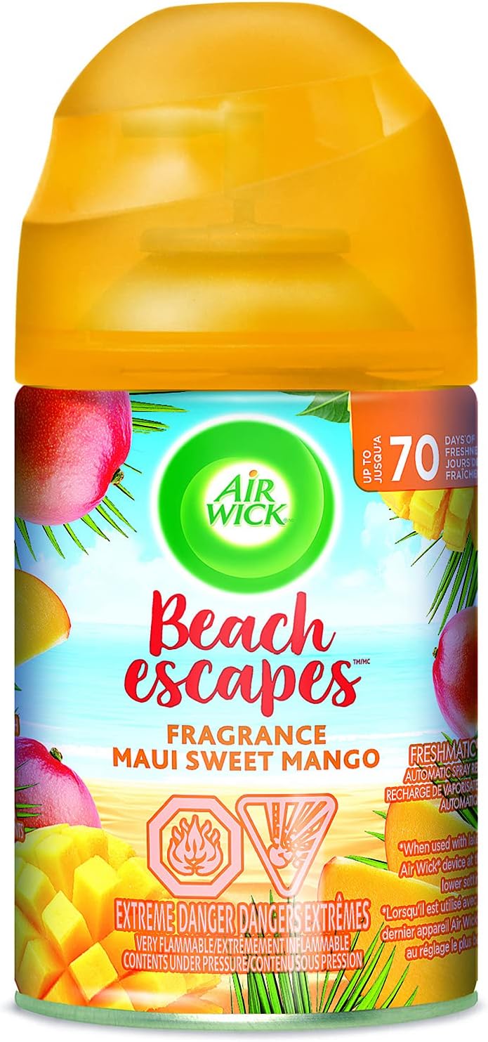 AIRWICK FRESHMATIC REF BEACH MAUI SWEET MANGO175G AEROSOL pack of 6