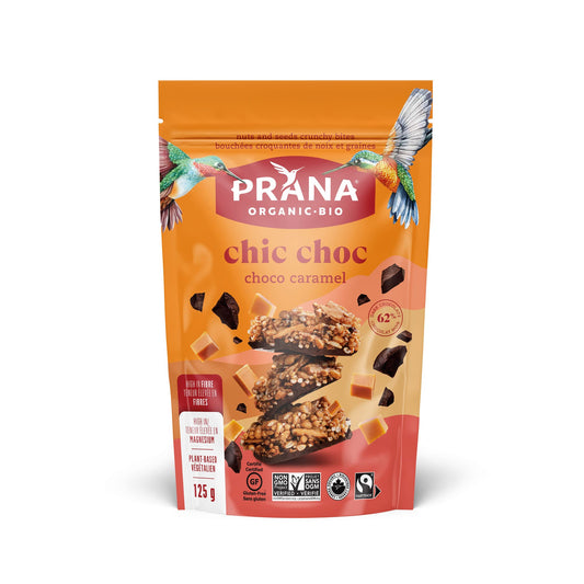 Prana   Crunchy Bites   Chic Choc Caramel & Chocolate Bites 125G