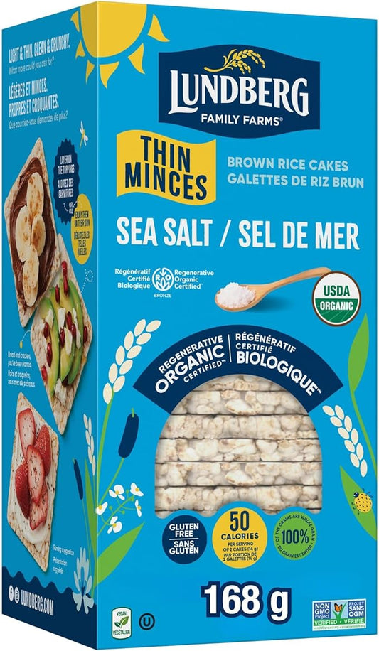 Lundberg Family Farms   Thin Stackers   Lightly Salted Brown Rice Thin Stackers167G