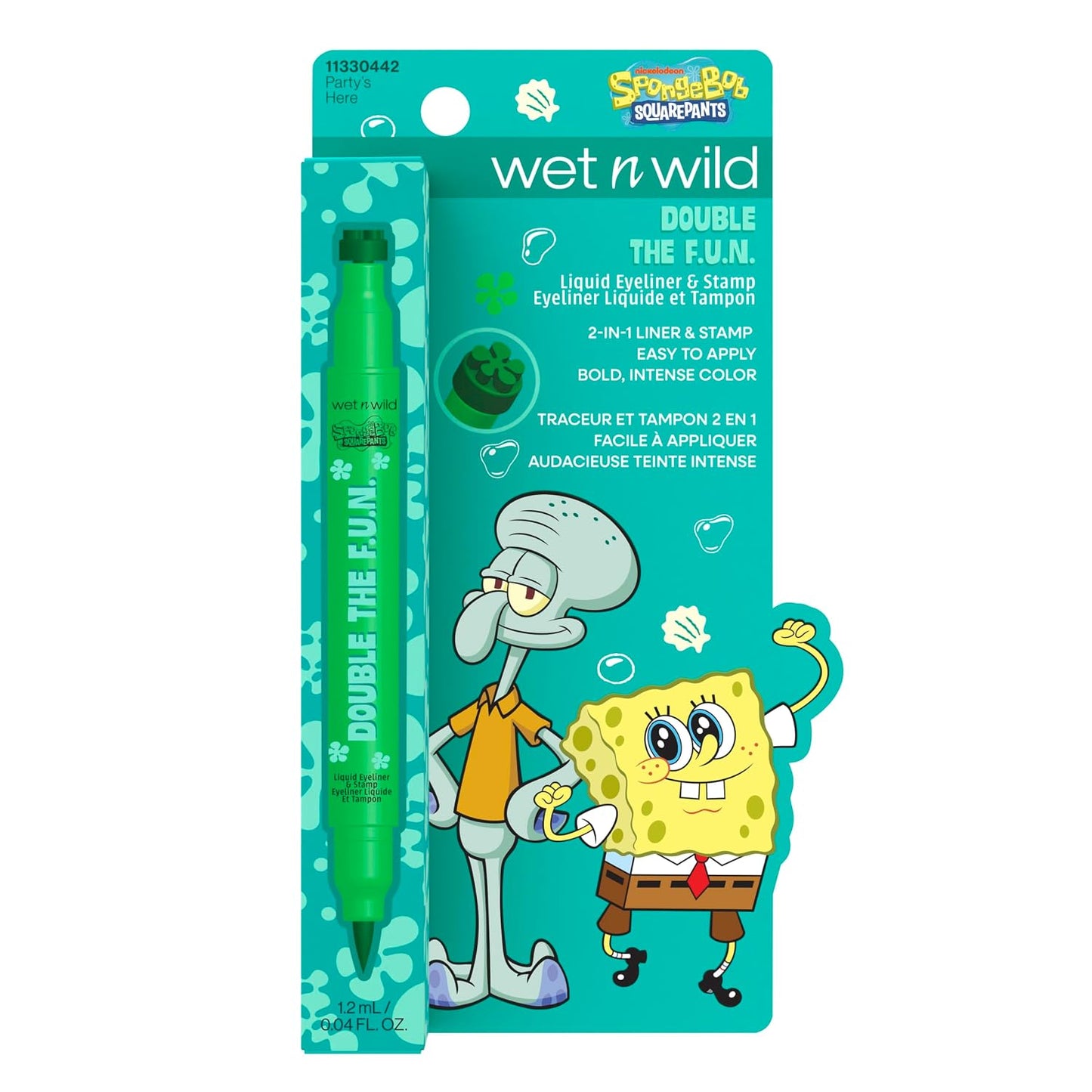 WNW EYELINER LIQUID STAMP GREEN pack of 2
