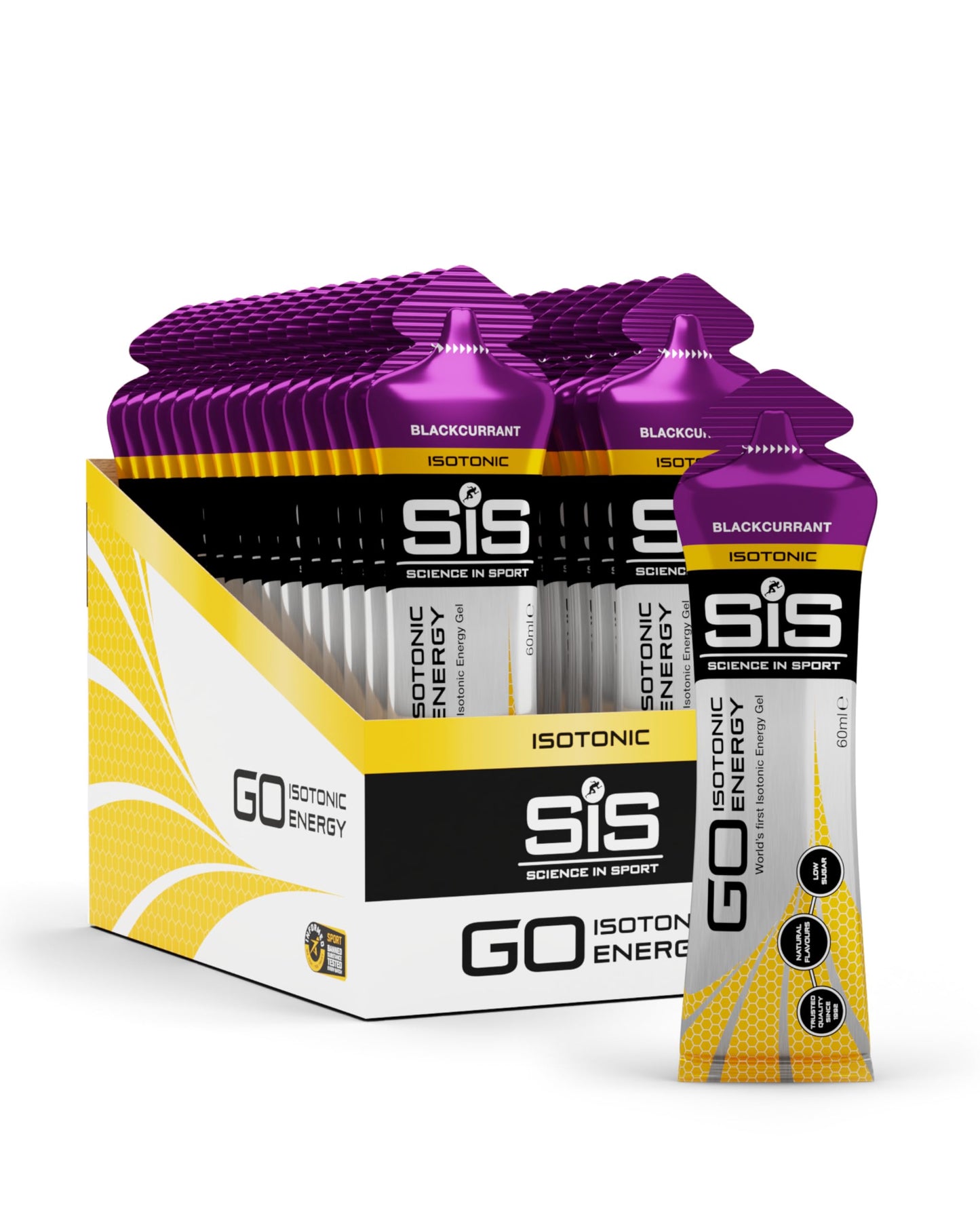 Science In Sport   GO Isotonic Energy Gel, Blackcurrant 30 x 60ml