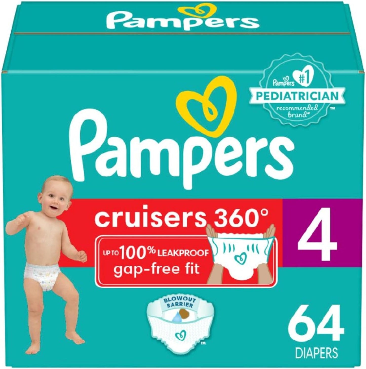 PAMPERS CRUISERS SUPER SIZE 4 64